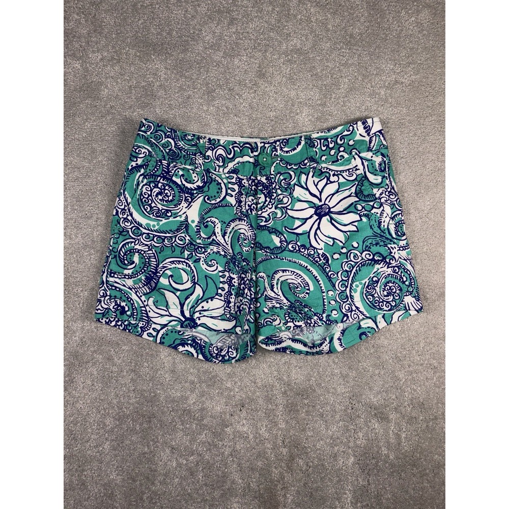 Lilly Pulitzer 5" Callahan Stretch Shorts in Seafoam Montauk Size 0